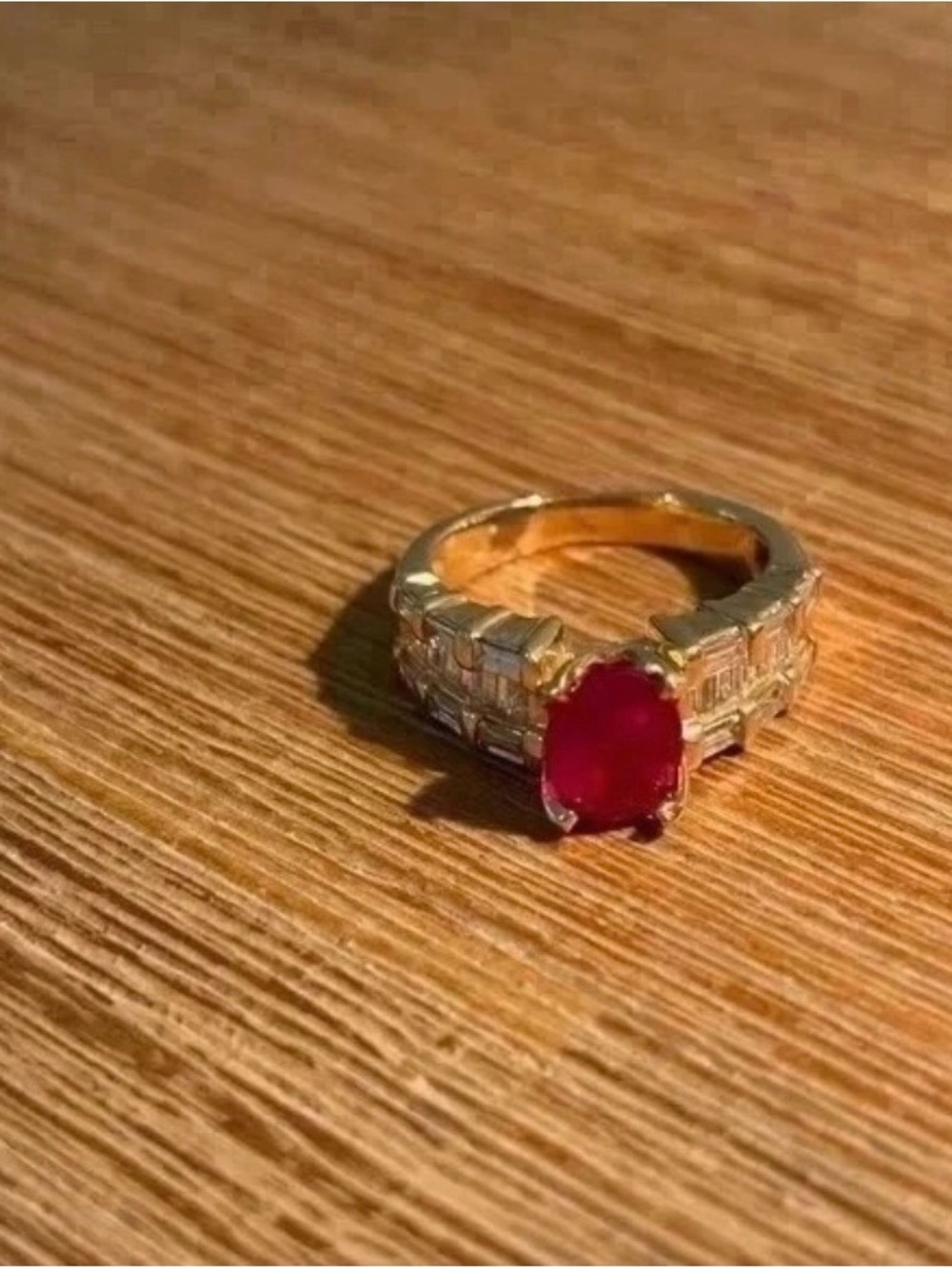 Vintage 14k Gold Ruby Ring Size 7